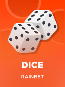 Rainbet Dice Game Screenshot showcasing crypto gaming interface