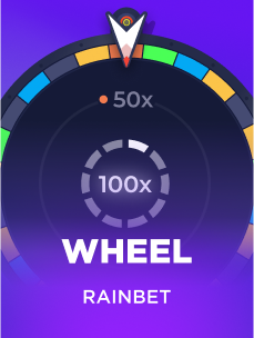 Rainbet game wheel interface