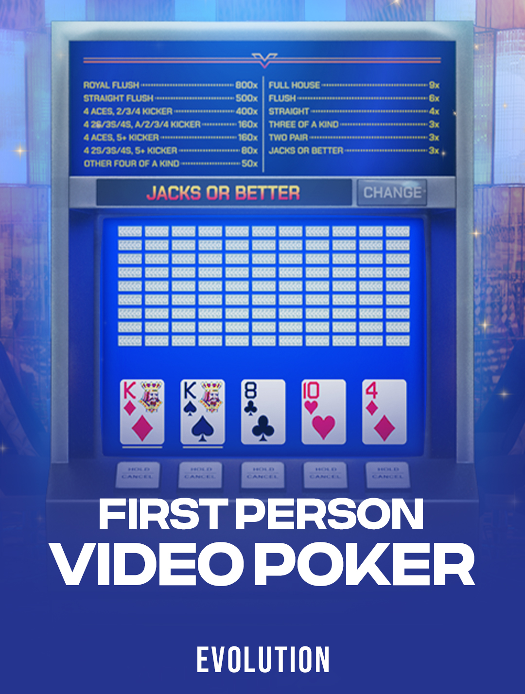 Evolution First Person Videopoker játék képernyőképe a Rainbet kaszinóban